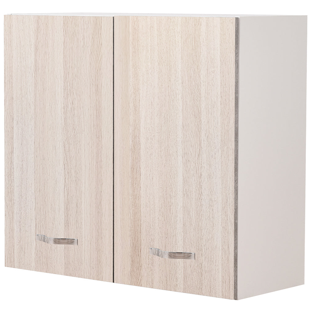Pensile da Cucina Armadio Sospeso da Parete Doppia Anta in Legno Colore Olmo