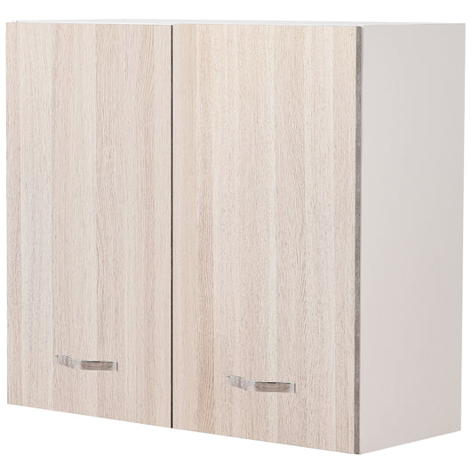 Pensile da Cucina Armadio Sospeso da Parete Doppia Anta in Legno Colore Olmo