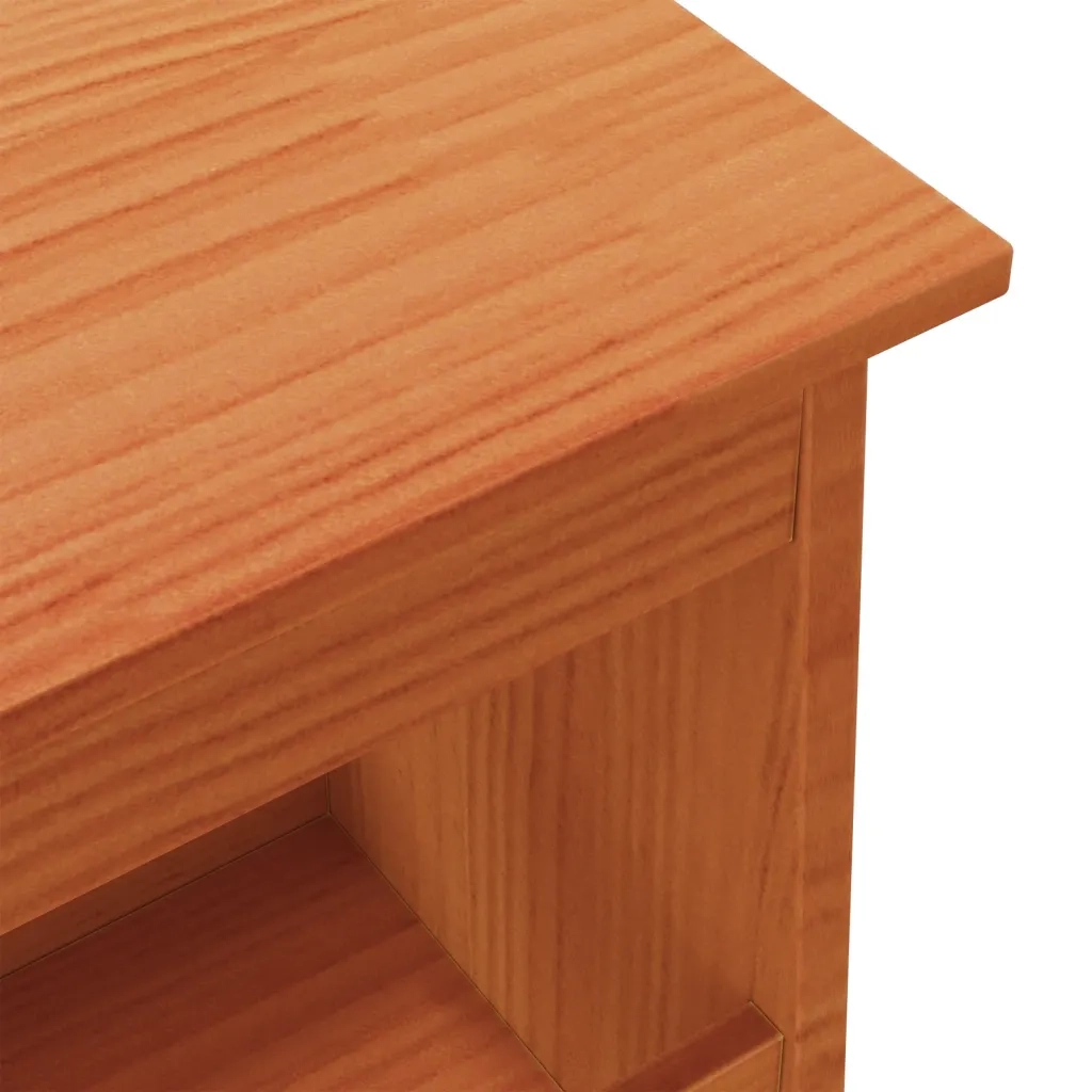 Panca da Ingresso Marrone Cera 100x28x45 cm Legno Massello Pino 837384