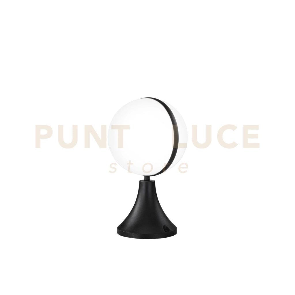 LUMETTO ORBIT NERO 1 LUCE ATTACCO E27 IP44 25X30CM BASE IN ALLUMINIO