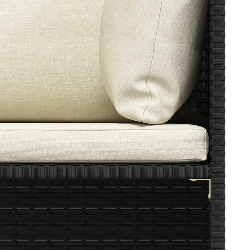 Salotto da Giardino-Set Divani da Giardino4 pz con Cuscini in Polyrattan Nero 519733