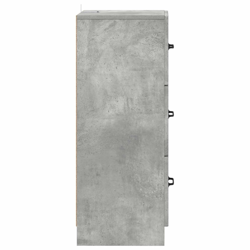 Mobile con Cassetti Grigio Cemento 33 x 34,5 x 87 cm