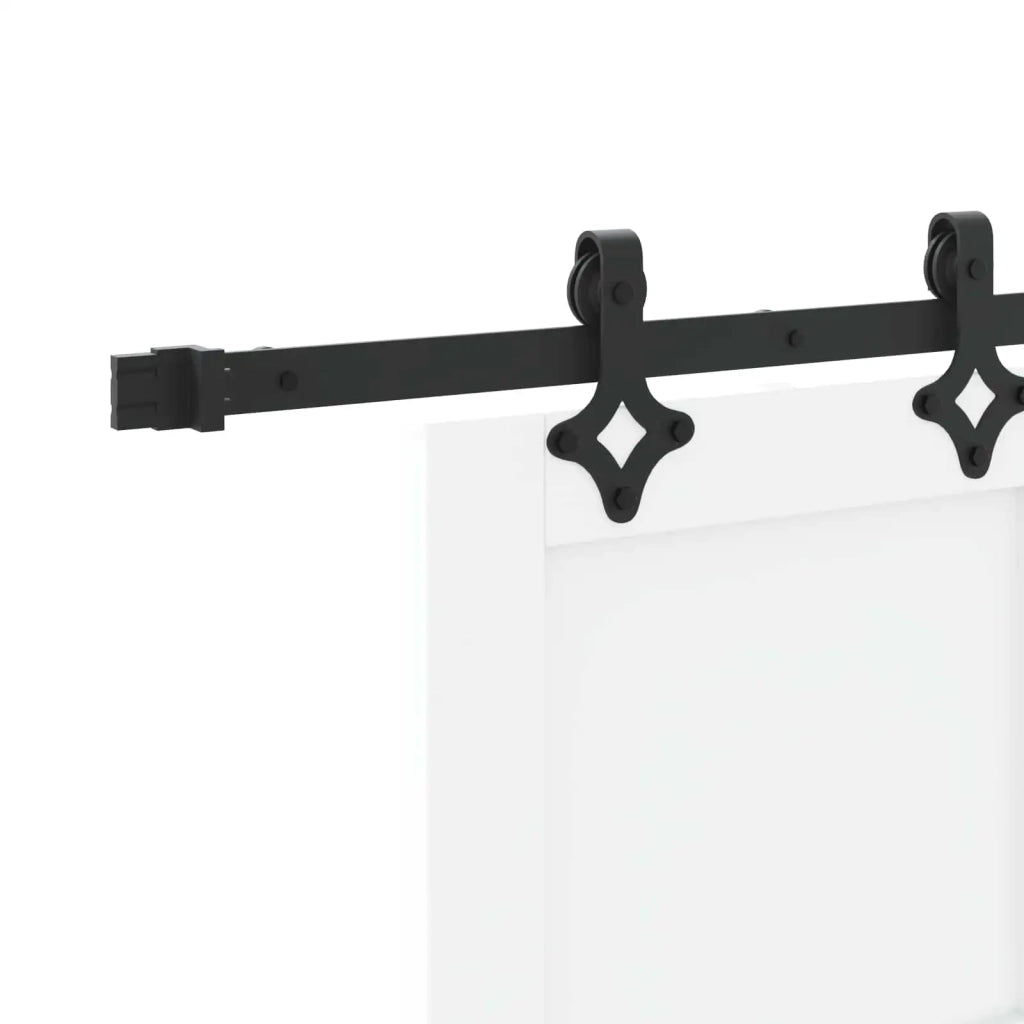 Porta scorrevole Bianco e Nero 83 x 202 cm 3445515