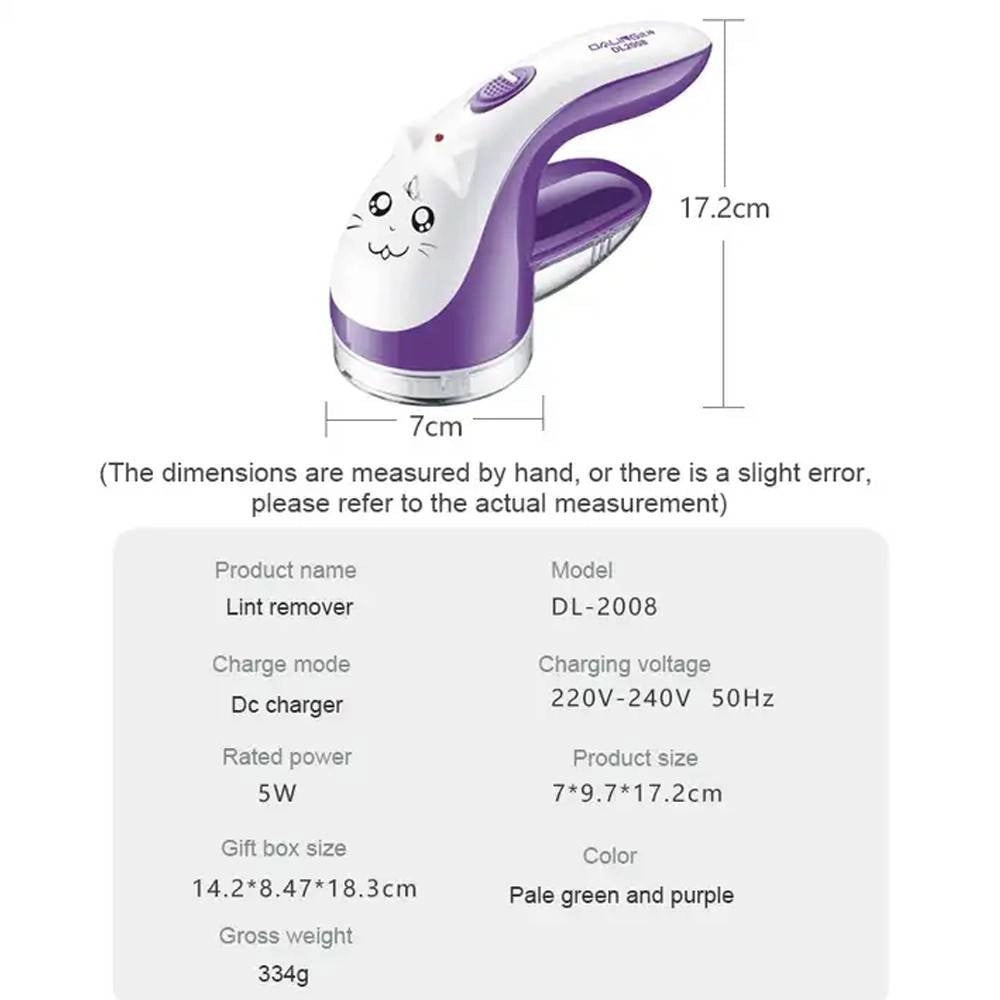Trade Shop - Levapelucchi Elettrico Ricaricabile Usb Leva Togli Pelucchi Maglione A 3 Lame -