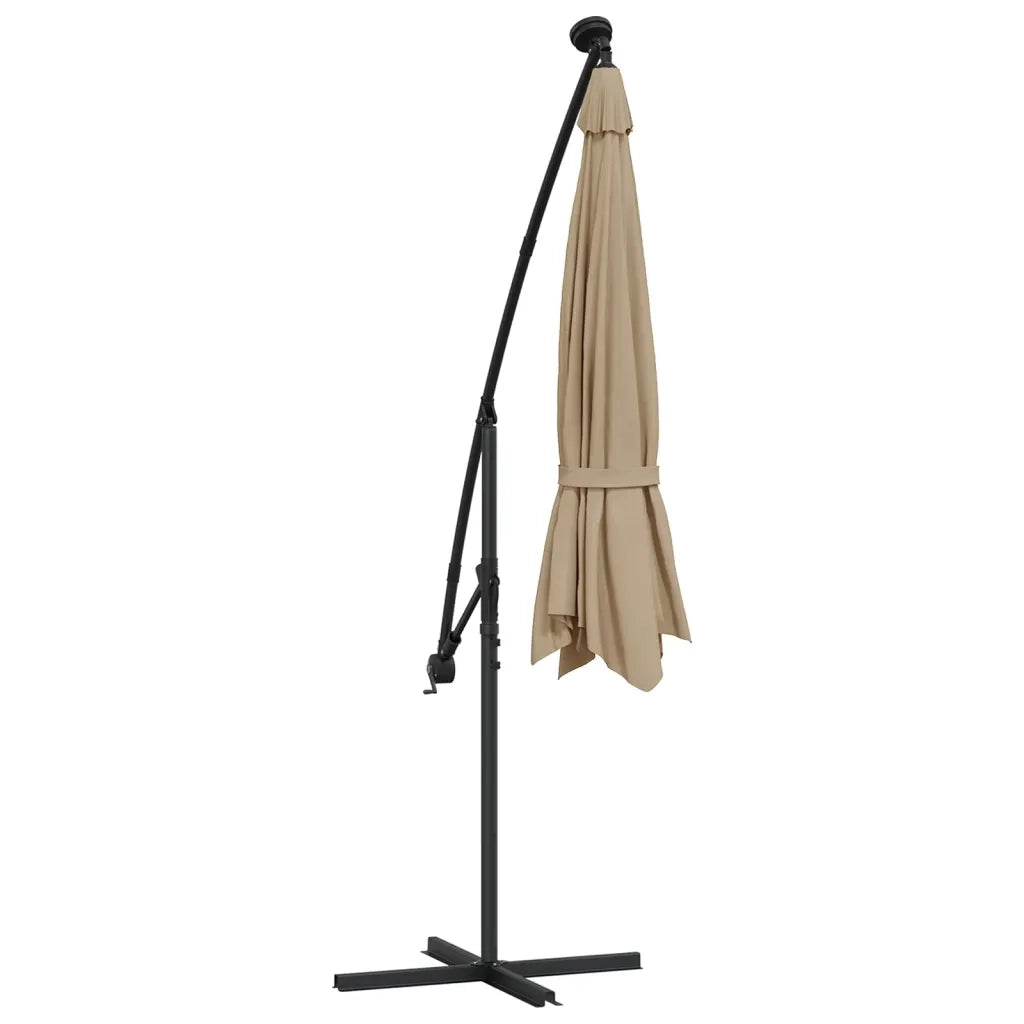 Ombrellone a Sbalzo con LED e Palo in Acciaio 300 cm Talpa