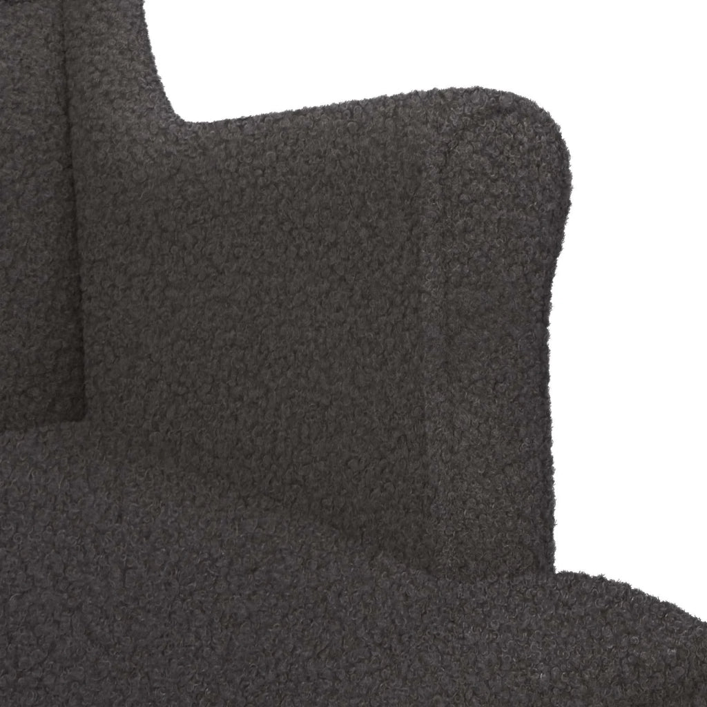 Poltrona-Divano Sedia-Poltroncina Grigio Scuro Boucl¨¦ 996412