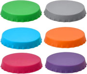 Bottigliette da birra e cola - 6 pezzi - Copertura in silicone - Riciclabile - Colorata - Coperture per bottiglie di birra e cola