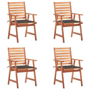 Sedie da Pranzo da Esterni con Cuscini 4 pz Massello di Acacia cod mxl 24210