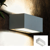 Applique a Parete da Esterno Interno Rettangolare Doppia Luce Box Sovil Colore: Bianco