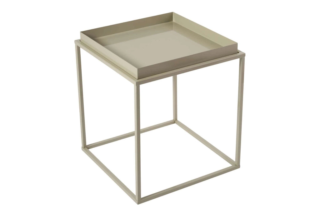 Tavolino in metallo "Koala" 45 x 45 x 52 cm - Taupe