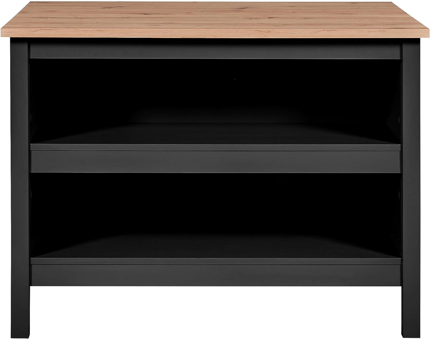 Isola per cucina redenza 2 ripiani cm 124x75x82h Helina Nero e rovere INTER LINK