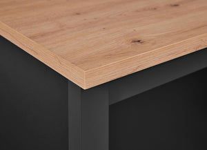 Isola per cucina redenza 2 ripiani cm 124x75x82h Helina Nero e rovere INTER LINK