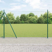 Recinzione con Posto Verde 1,4 x 10 m Acciaio e PVC