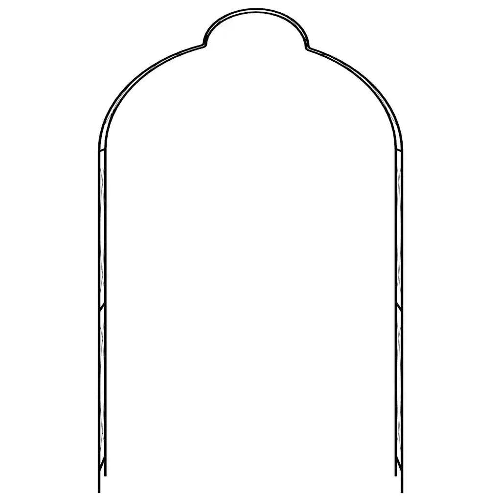 Arco da Giardino Nero 150x34x240 cm in Ferro CFW9960910