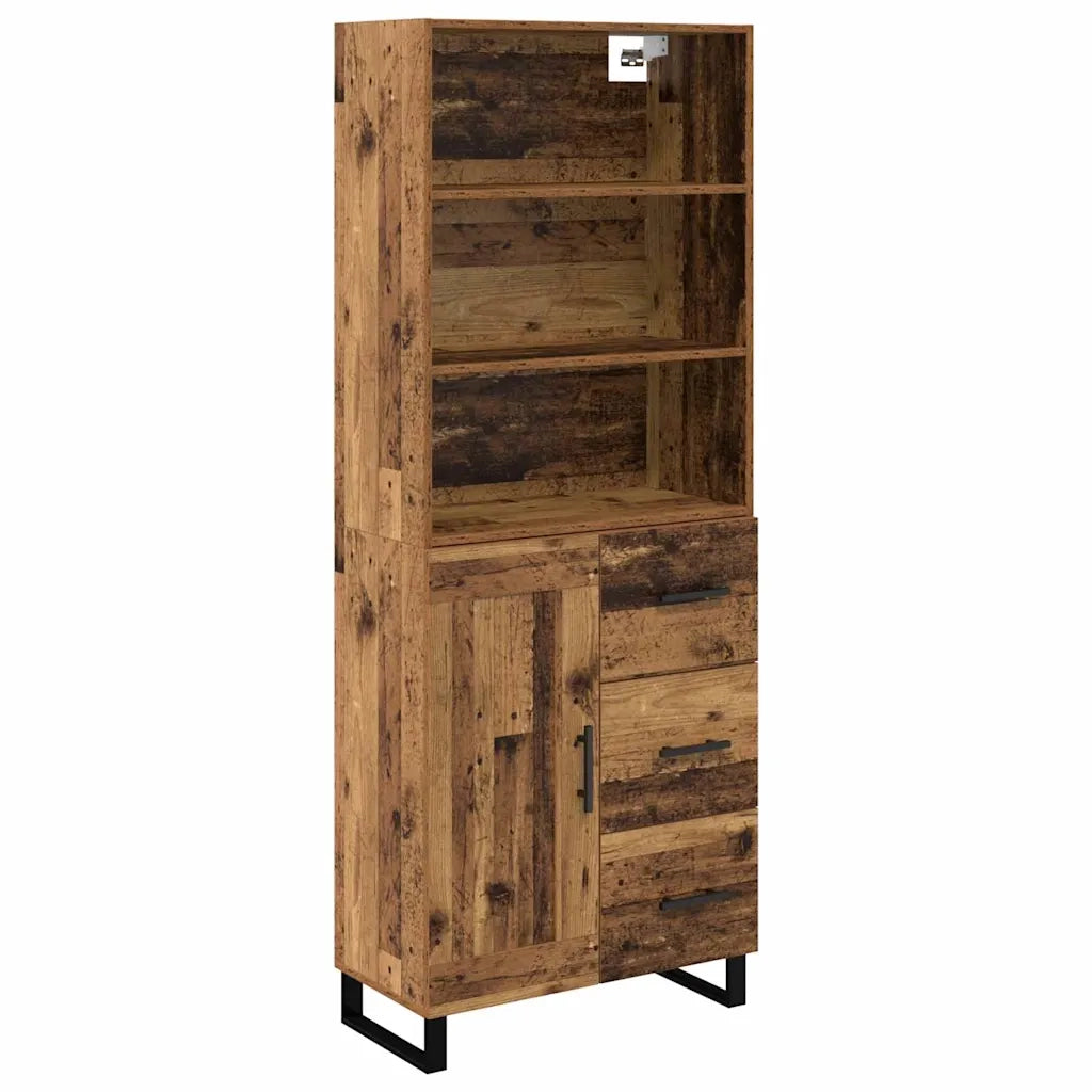Credenza con cassetto 2 pcs Legno vecchio Legno multistrato