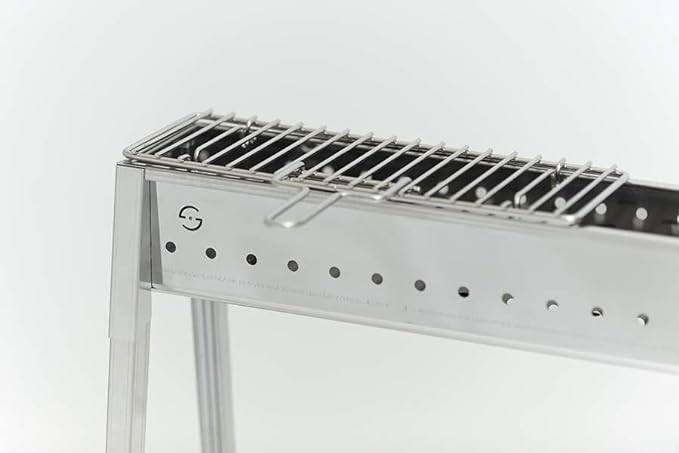 GRIGLIA GRIGLIETTA IN FERRO CON MANICO RIPIEGABILE PER FORNACELLA SPIEDO GRILL EL GAUCHO