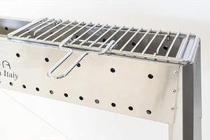 GRIGLIA GRIGLIETTA IN FERRO CON MANICO RIPIEGABILE PER FORNACELLA SPIEDO GRILL EL GAUCHO