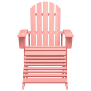 Sedia Giardino | Sedie da Esterno Adirondack con Ottomana Massello di Abete Rosa