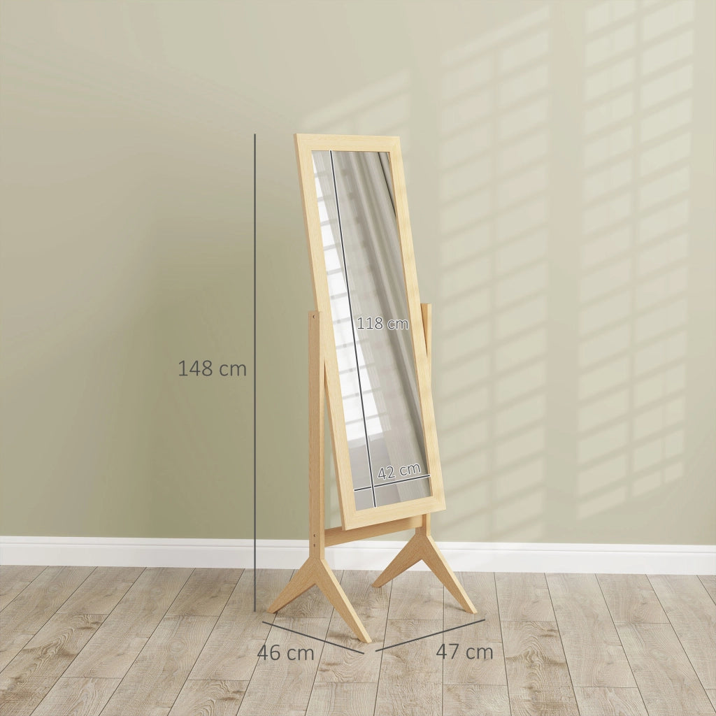Specchio da terra inclinabile ¨C Xylo ¨C Quercia 47x46x148 cm