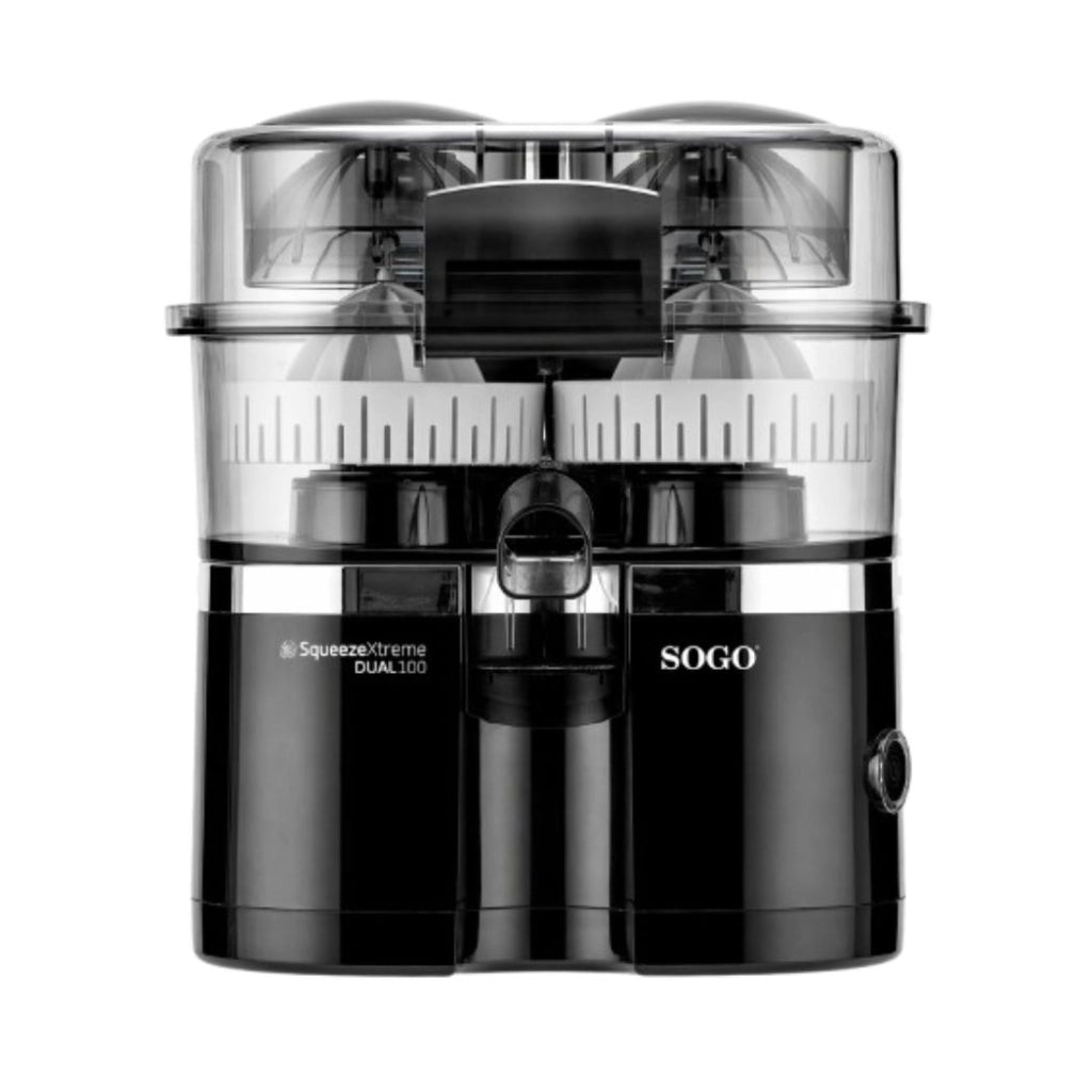 Spremiagrumi elettrico doppio 100W con 2 coni e funzione automatica auto lift, filtro senza polpa e taglia arance - Sogo