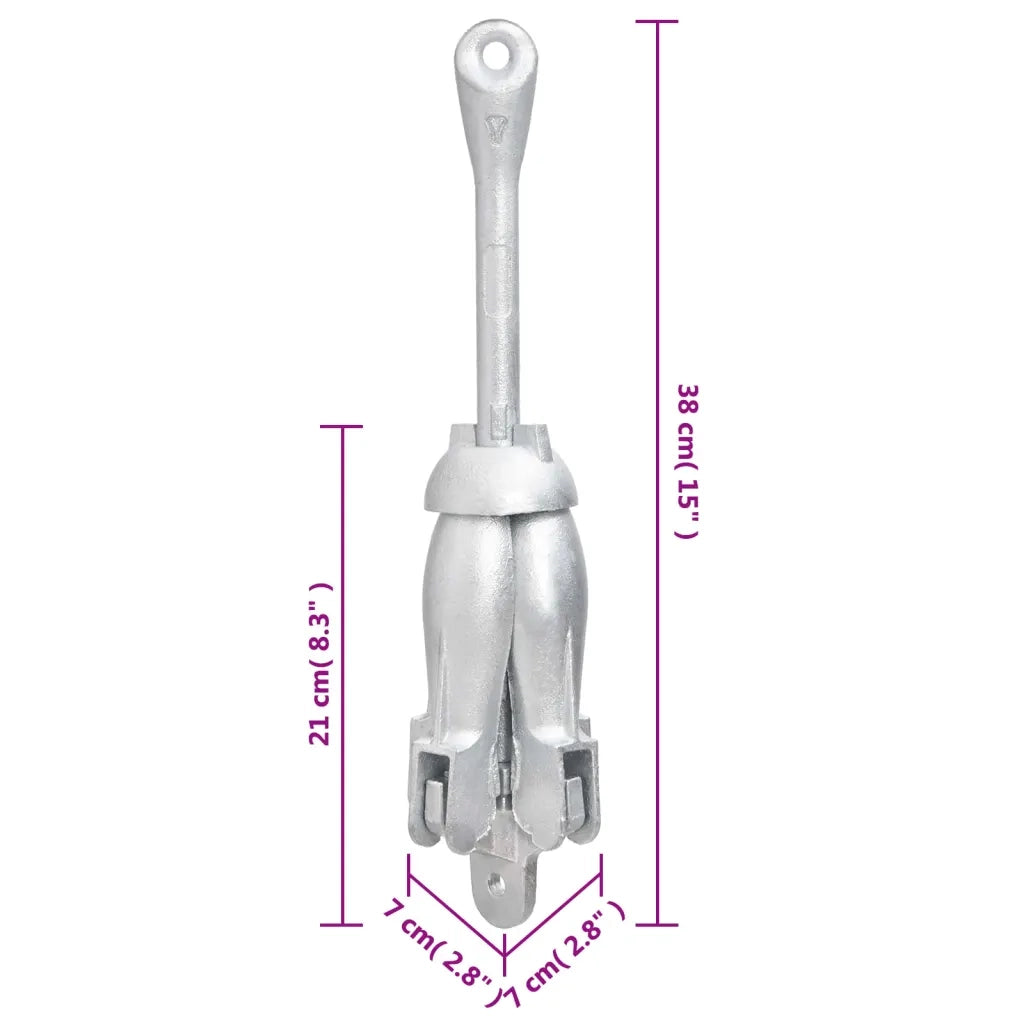 Ancora Pieghevole Argento 2,5 kg in Ferro Malleabile CFW7598207