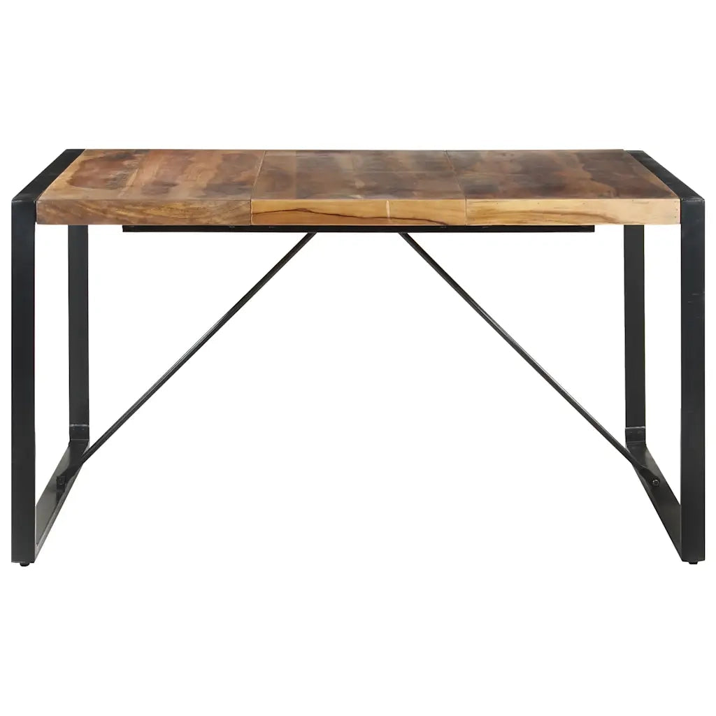 Tavolo da Pranzo 140x140x75 cm Legno Massello Finitura Sheesham cod mxl 18001