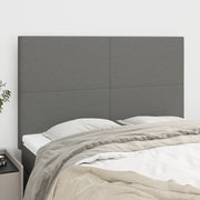 Testiera Grigio Scuro 144x5x118/128 cm Tessuto 3116051