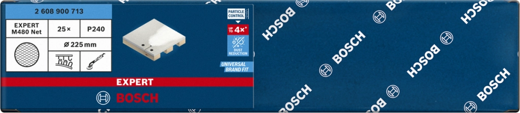 Disco Abrasivo a rete Bosch M480 225 mm grana G220 per levigatrici da muro