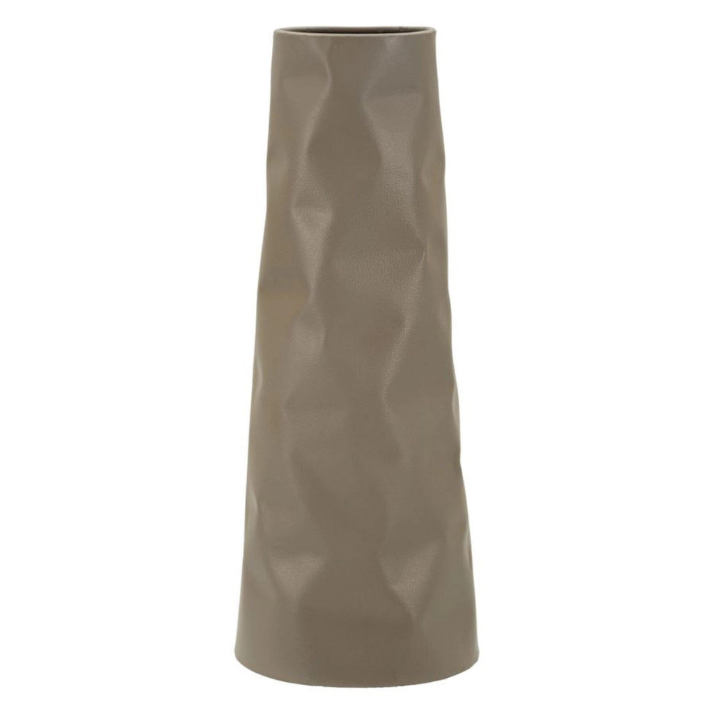 Vaso Decorativo VKH1015, Beige, Metallo, 16x20x50 cm