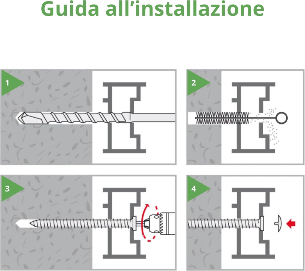 Vite per calcestruzzo testa cilindrica 7,5x120 mm - confezione da 100 pezzi