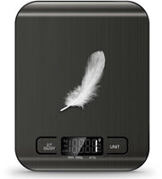 Pesa Cucina Digitale - Pesa Alimentare - Pesa - Cucina - Acciaio Inossidabile - Capacità 5kg - Nero