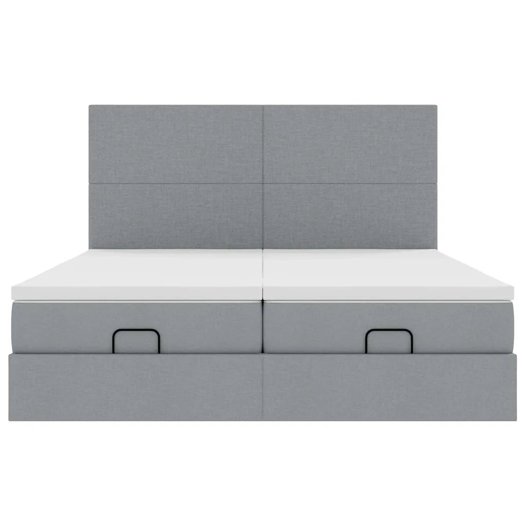 Struttura Letto Pouf con Materassi 160x200 cm in Tessuto 3314513