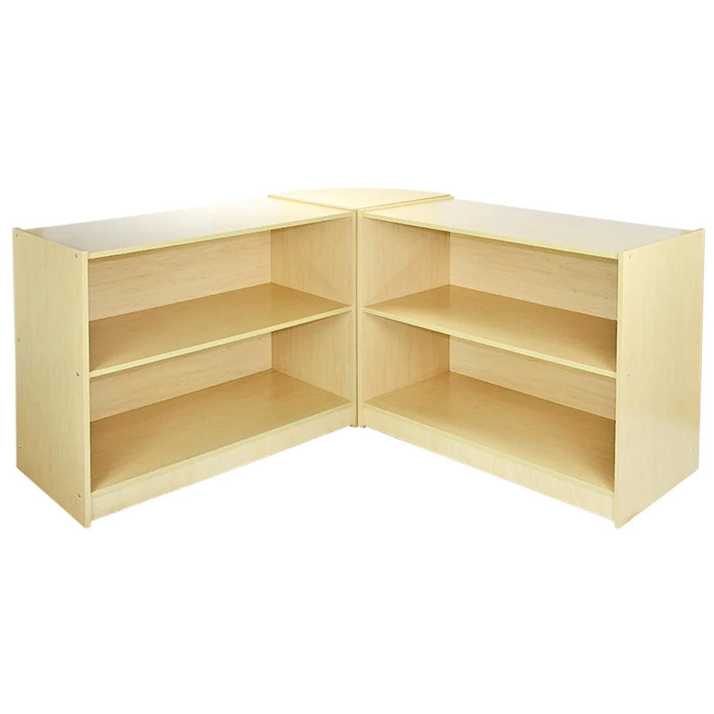 Set Venus con 3 Banconi da Negozio e Reception con Finitura in Acero Laminato