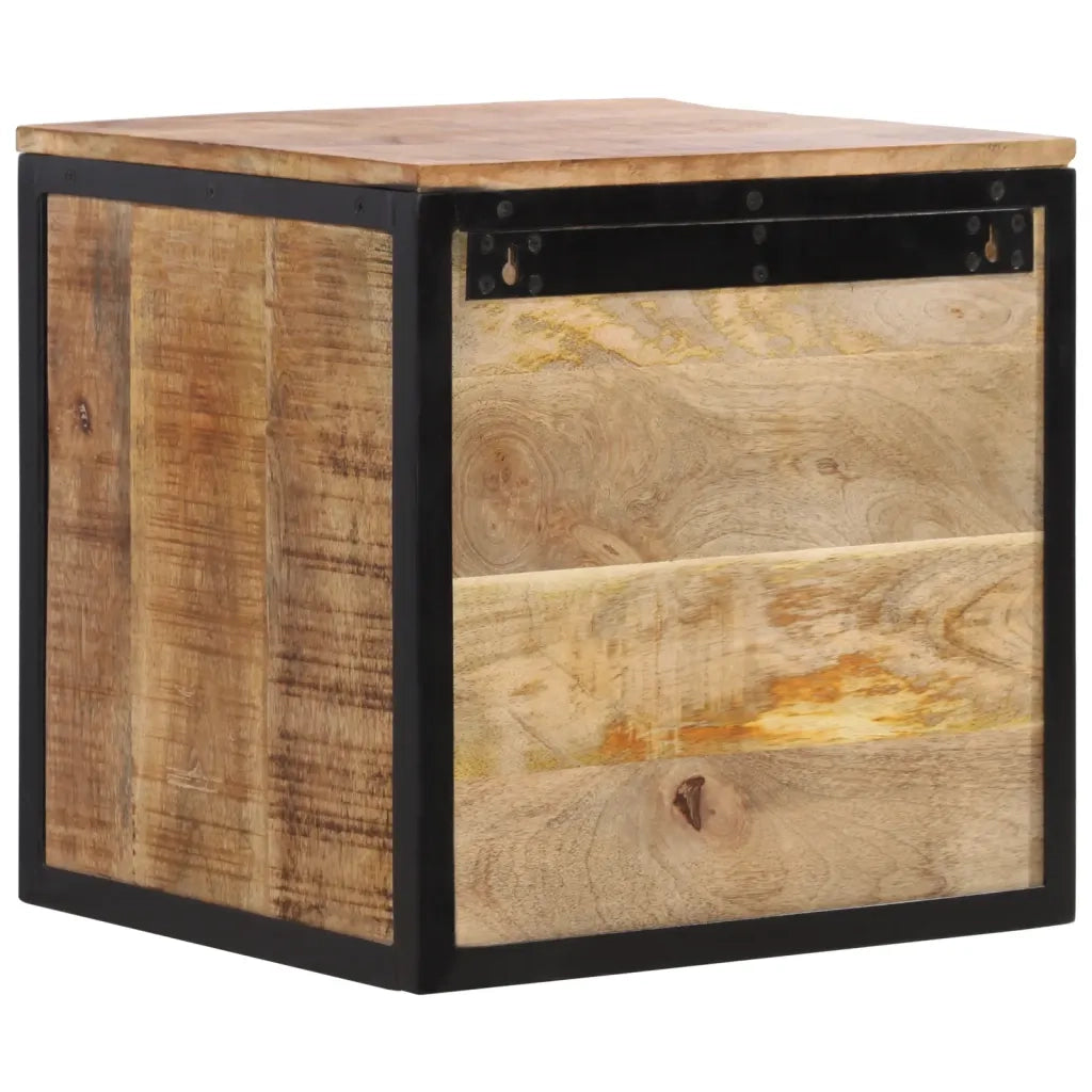 Comodino-Tavolino da notte 40x35x40 cm in Legno Massello di Mango 641415