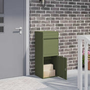 vidaXL Cassetta per pacchi Oliver verde 41 x 38 x 103 cm Acciaio
