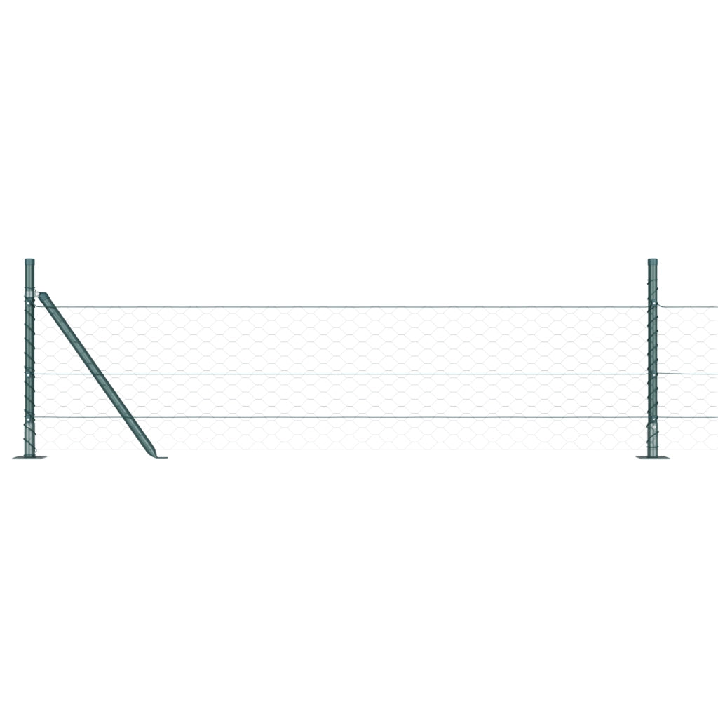 Recinzione Esagonale  Verde 0.4x25 m Acciaio