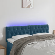 Testiera a LED Blu Scuro 144x7x78/88 cm in Velluto 3122000