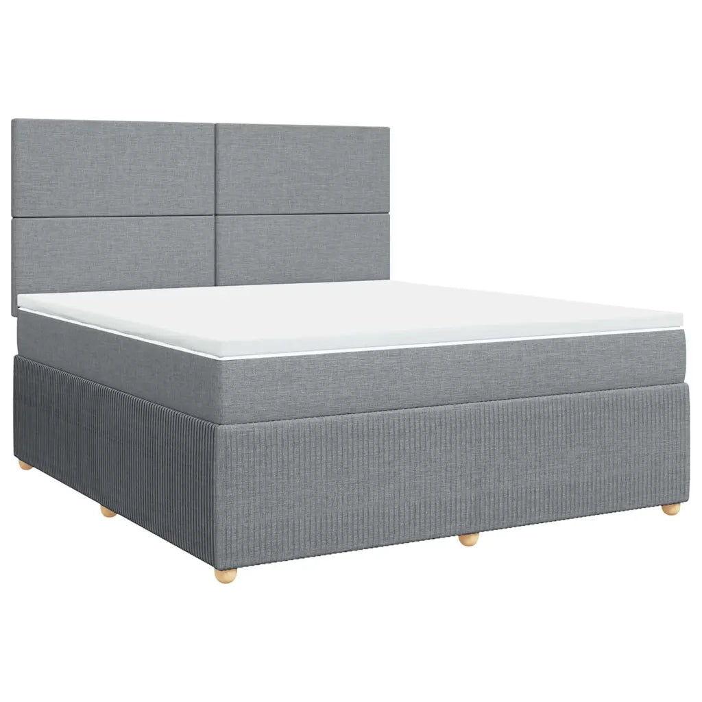 Giroletto a Molle con Materasso Grigio Chiaro180x200 cm Tessuto 3292128