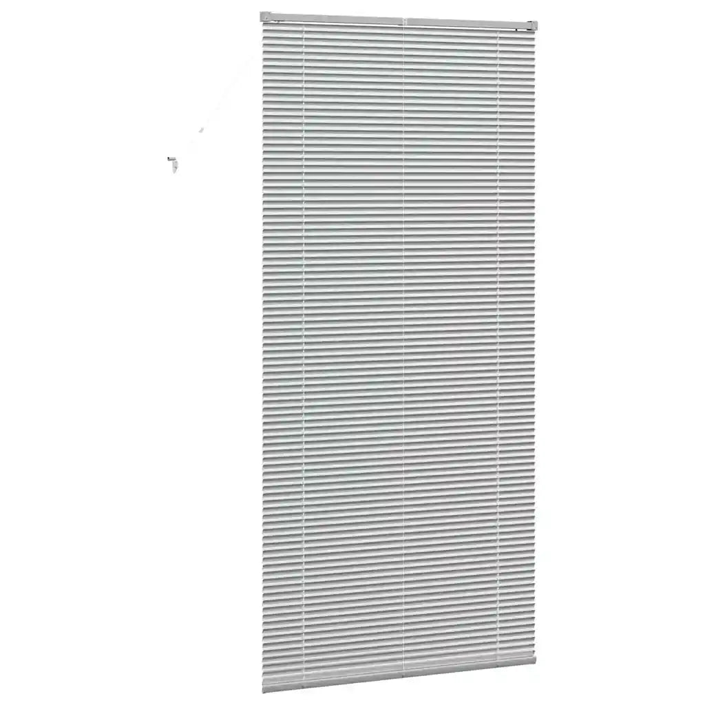 vidaXL Tenda per Finestra con tende Manuale Argento Alluminio
