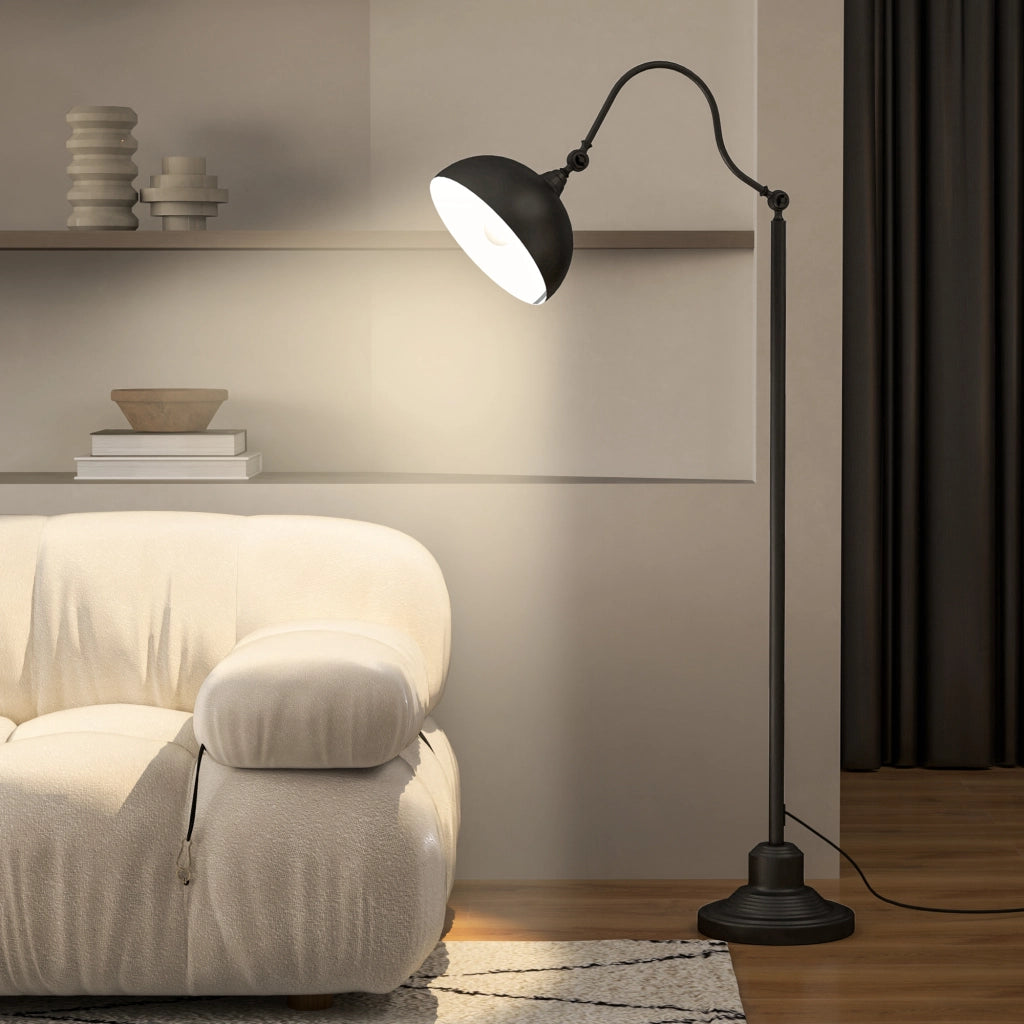 Lampada da terra a scomparsa rotante 180¡ã ¨C zephmum ¨C nero 42x25.5x152cm