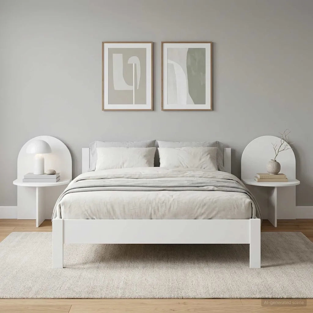 Comodino 2 pcs Bianco 48 x 49 x 65 cm Legno ingegnerizzato