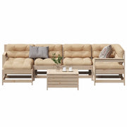 Set Salotto Giardino 7 pz Cuscini Antracite Legno Massello Pino 3250936