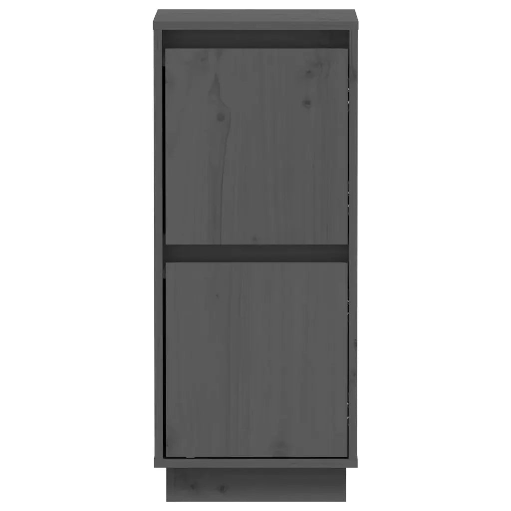 Credenze 2 pz Grigie 31,5x34x75 cm in Legno Massello di Pino cod mxl 6636