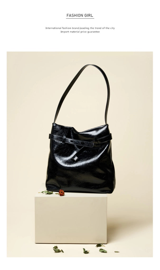 Borse da donna in vera pelle, nere