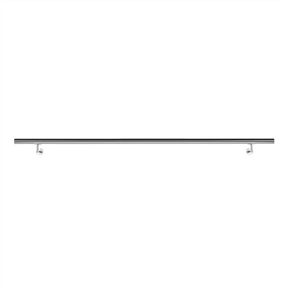 Kit corrimano a parete da 200 cm per scale acciaio raffinato 16_0000709
