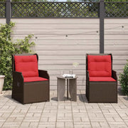 Panchina da giardino 2 pcs Marrone polyrattan