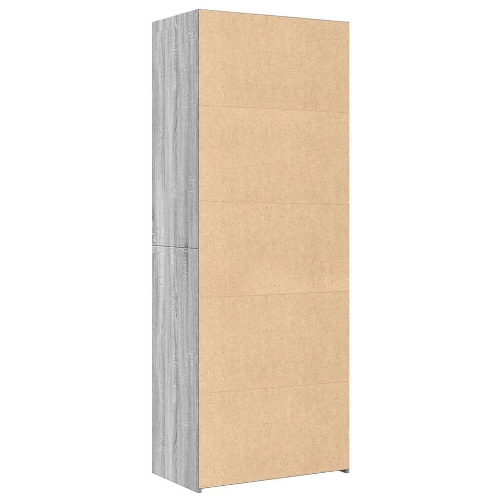 Buffet credenza cassettiera armadio mobile contenitore organizer cucina soggiorno salotto rovere Sonoma alto 70 x 41 x 185 cm legno ingegnerizzato grigio 02_0035627