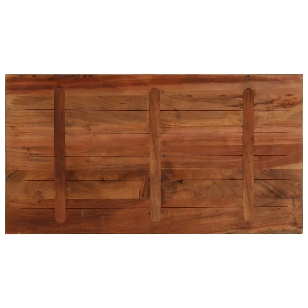 vidaXL Piano Tavolo 110x50x2,5 cm Rettangolare in Massello di Recupero