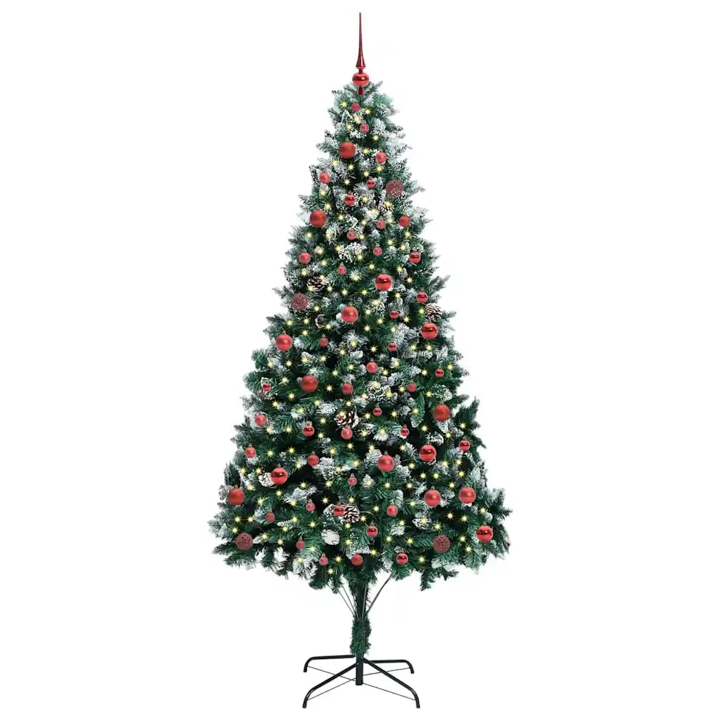 Albero di Natale Artificiale-Albero Natalizio con 300 LED Verde 210 cm 489236