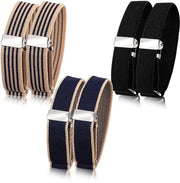Cinture per maglietta elastiche 6 pezzi - Bracciali regolabili - Cinture per maglietta antiscivolo - Idonee per diametro braccio 22-50 cm - Realizzate con poliestere e elastico resistente